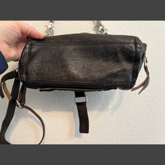 Free People We The Free Baby Leigh Distressed Tote Bag in Aged Graphite - Picture 8 of 11